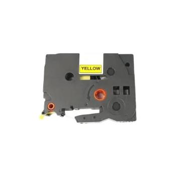 Brother FLE-6511 / FLC-62511, 45 x 21 mm, 72 ks, čierna tlač / žltý podklad, kompatibilná páska