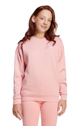 Detská mikina adidas Originals oranžová farba, jednofarebná, JI5819