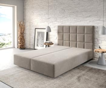 Boxspring posteľ Dream-Fine 140x200 cm z mikrovlákna béžová