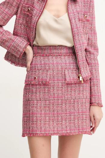 Sukňa Marciano Guess CLAUDIA ružová farba, mini, rovný strih, 5GGD15 7302A