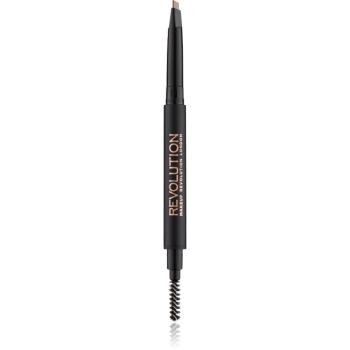 Makeup Revolution Duo Brow Definer precízna ceruzka na obočie odtieň Light Brown 0.15 g