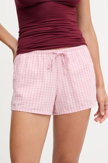 Bavlnené pyžamové šortky Hollister Co. ružová farba, bavlnené, KI346-5060
