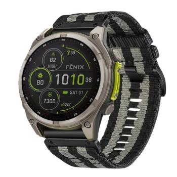 CANVAS Vymeniteľný remienok pre Garmin Fenix 8 47mm šedý-čierny