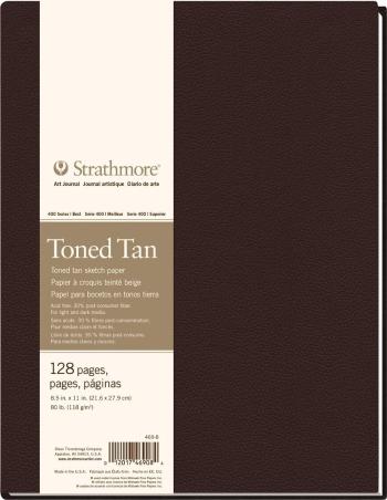 Strathmore Serie 400 Toned Tan Hardbound Book Skicár 28 x 22 cm 118 g