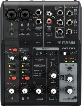 Yamaha AG06 MK2 BK Analógový mixpult