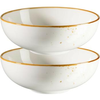 Mäser 2-dielna súprava misiek Pintar White hnedé bodky 22 cm