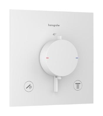 Sprchová a vaňová batéria Hansgrohe Ecostat Comfort E bez podomietkového telesa matná biela 33711700