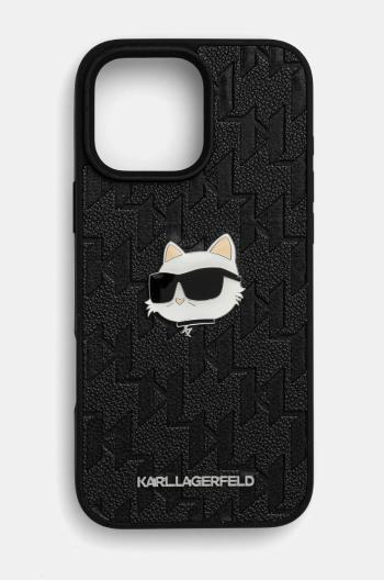 Puzdro na mobil Karl Lagerfeld iPhone 16 Pro Max 6.9 čierna farba, KLHCP16XPGKLCHPK