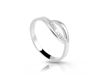 Cutie Diamonds Pôvabný prsteň z bieleho zlata s diamantmi DZ6736-2346-10-X-2 54 mm