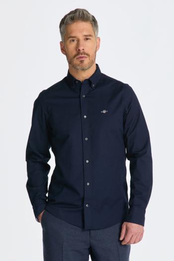 ING GANT SLIM OXFORD STRETCH SHIRT MARINE