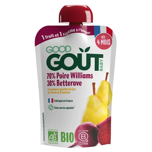 GOOD GOUT Hruška Williams s červenou repou 4m+ BIO 120 g
