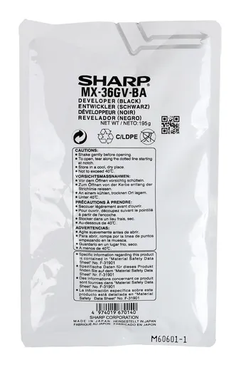 Sharp MX-36GVBA čierny (black) originálny developer