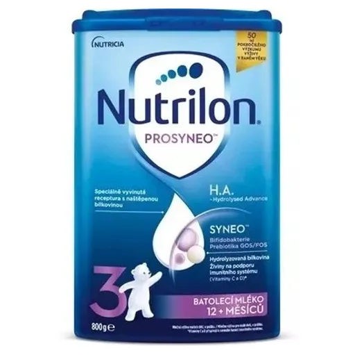 NUTRILON Prosyneo 3 H.A. pokračovacie dojčenské mlieko 12m+ 800 g