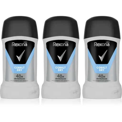 Rexona Cobalt výhodné balenie tuhých dezodorantov