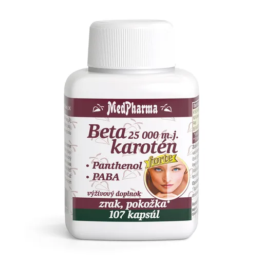 MedPharma Betakarotén 10 000 m.j.+Pantenol+PABA 107 ks