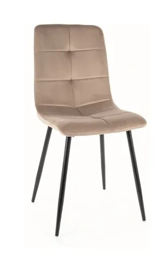 Signal Jedálenská stolička IVO VELVET | tmavobéžová