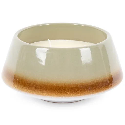 Vonná sviečka Svieža bavlna, keramika zelená, 15 x 7,5 cm