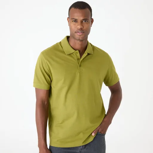 Jednofarebné polo tričko s krátkymi rukávmi