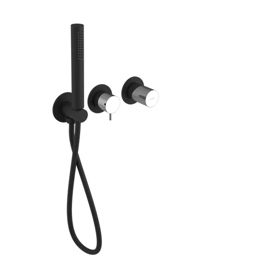 SAPHO - ULTRATAP podom. sprch./vaňová batéria, ručná sprcha, 2 výstupy, čierná mat/chróm UT045TBC