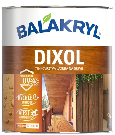 Dixol - farebná vodouriediteľná lazúra na drevo 2,5 kg bezfarebný