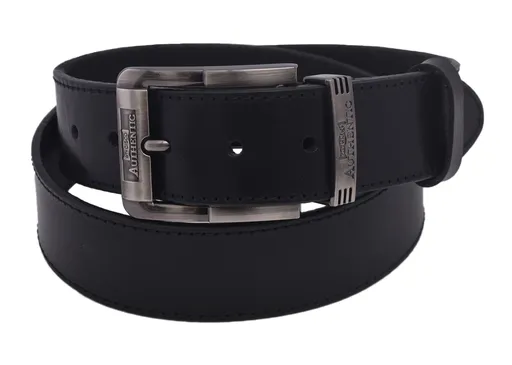 Pánsky kožený opasok 740-40-76 čierny šitý pracka Authentic