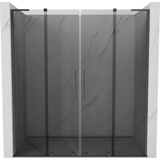 MEXEN/S - Velar L Duo posuvné sprchové dvere 170, grafit, grafit kartáčovaná 871-170-003-42-66