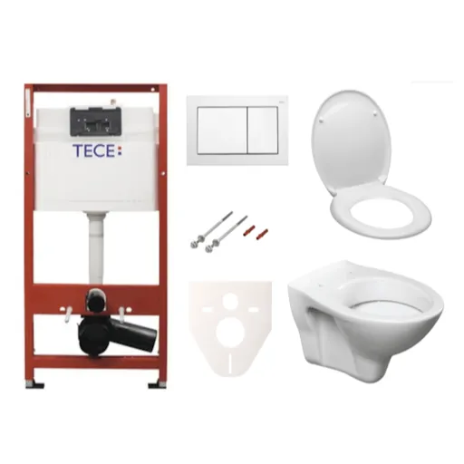 Cenovo zvýhodnený závesný WC set TECE do ľahkých stien / predstenová montáž + WC S-Line S-line Pro SIKOTSD0