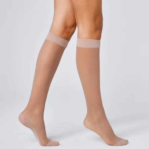 Súprava 2 párov pančuchových podkolienok s kompresnou podporou 70 DEN, na úľavu ťažkých nôh