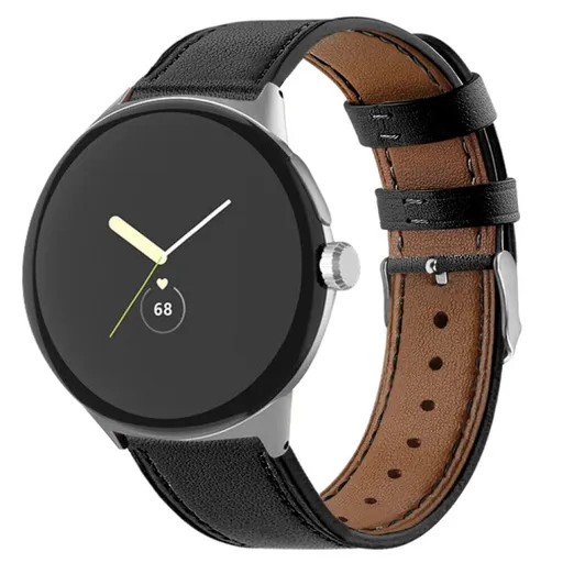 LEATHER Kožený remienok pre Google Pixel Watch 4 45mm / Pixel Watch 3 45mm čierny