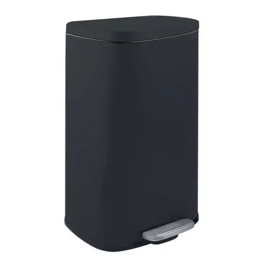 Spirella Spirella pedálový odpadkový kôš akira matná čierna oceľ soft-close 50 l 10.21573
