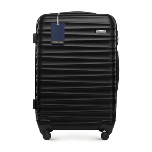 Stredný kufor a preukaz totožnosti z ABS s logom WITTCHEN, čierny 56-3A-312-11Z6