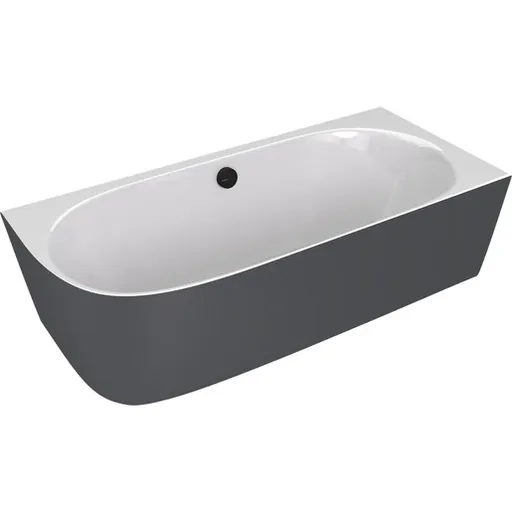 Polysan Sussi voľne stojaca vaňa 160x70 cm liaty mramor pravá biela/antracit bilá/antracit 90191R.52