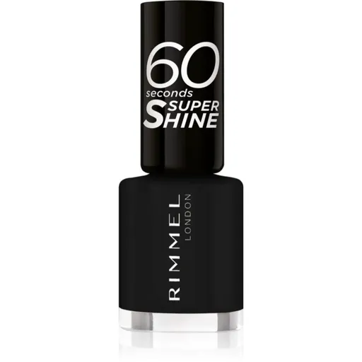 Rimmel 60 Seconds Super Shine lak na nechty odtieň 900 Black 8 ml
