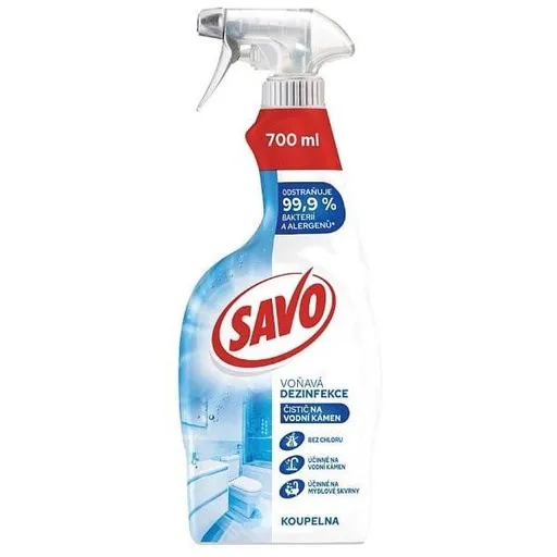 Čistič kúpeľňa dezinfekcia vodný kameň Savo 700ml