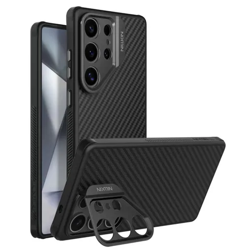 NILLKIN ARAMID FIBER Kryt s MagSafe pre Samsung Galaxy S25 Ultra 5G čierny
