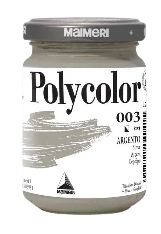 MAIMERI POLYCOLOR - Jemné vinylové farby 003 - silver, 140 ml