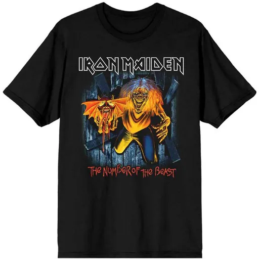 Iron Maiden tričko Number of the Beast Eddie Panel Burst Čierna XL