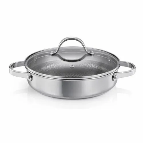 Panvica hlboká SteelCRAFT s pokrievkou ø 24 cm, 2 úchyty, 24 cm