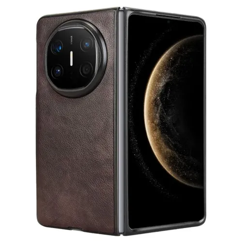 LEATHER Ochranný kryt pre Huawei Mate X6 hnedý