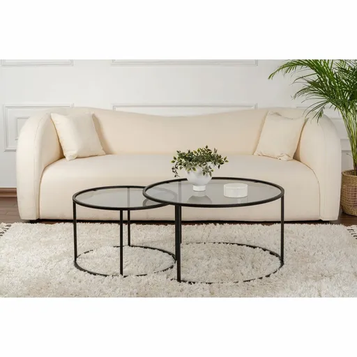 Súprava konferenčných stolíkov Tokyo Black, 2 ks