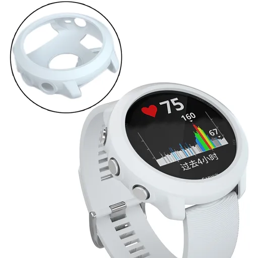 TPU HALF COVER Kryt pre Garmin Forerunner 645 biely