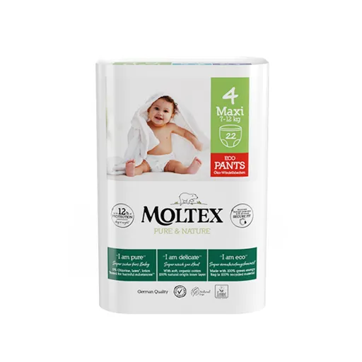 MOLTEX Pure & Nature Maxi Naťahovacie plienkové nohavičky 7-12 kg 22 kusov