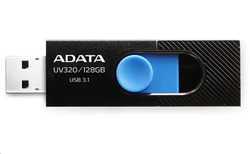 ADATA Flash Disk 128GB UV320, USB 3.1 Dash Drive, čierna / modrá