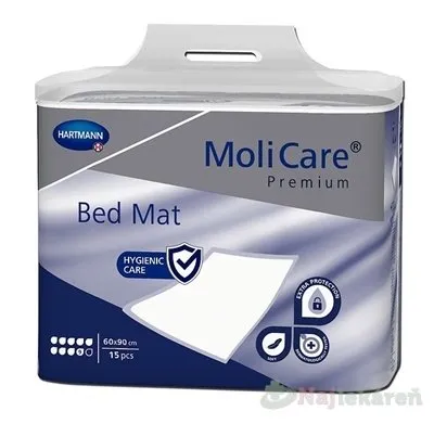 MoliCare Premium Bed Mat absorpčné podložky 9 kvapiek 60 x 90 cm 15 ks