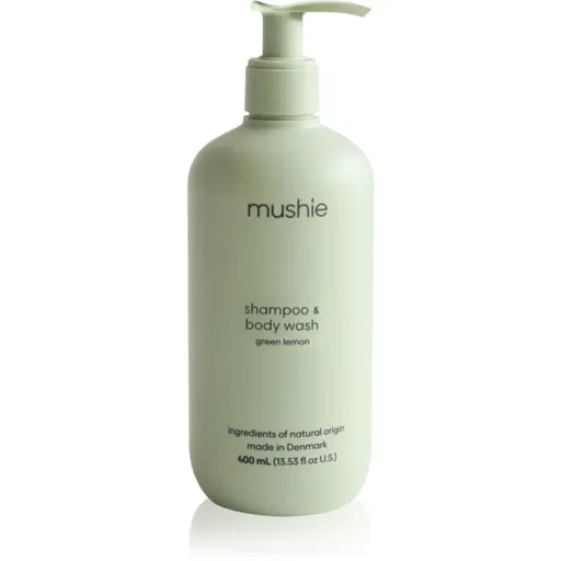 Mushie Organic Baby sprchový gél a šampón 2 v 1 Green Lemon 400 ml