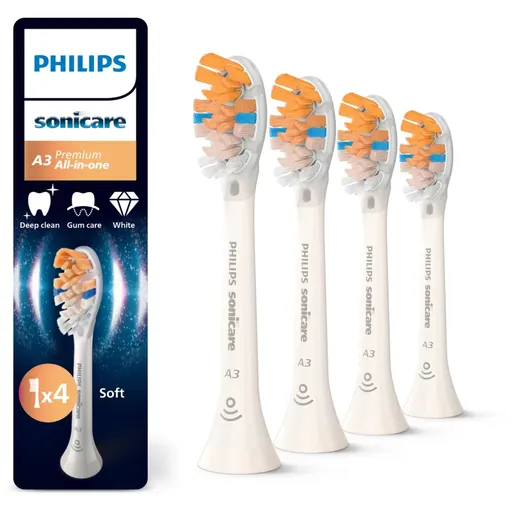 Philips Sonicare Premium All-in-One HX9094/87 náhradné hlavice na zubnú kefku White 4 ks