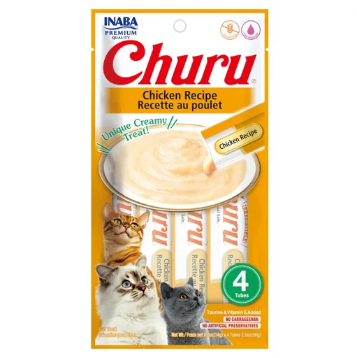CHURU Cat Chicken kuracie pyré pre mačky 4x14 g