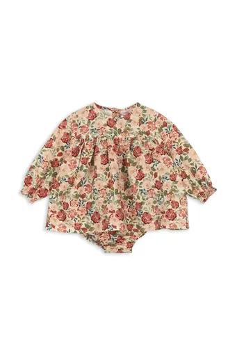 Detské bavlnené šaty Konges Sløjd BELLA FRILL ROMPER GOTS