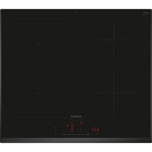 Indukčná varná doska Siemens 60 cm inštalácia na pracovnú dosku bez rámčeka ED65KHSB1E