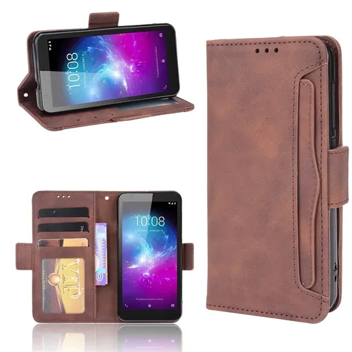 SLOT Peňaženkový obal pre ZTE Blade A31 Lite hnedý